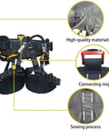Close-up of Half Body Tree Climbing Harness for Men with Thick Waist Cushion showing high-quality materials and connecting ring.