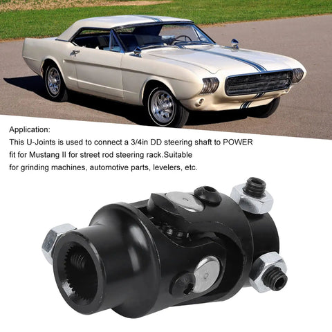 Heavy Duty 3/4 Inch Double D Steering Shaft U Joint Kit Featuring 36 Spline Weld On Ends Built Legit For Reliable Pickup Steering And Smooth Riding Upgrades Today with Mustang II.