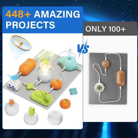 Hands On Science Kit For Kids With 448 Plus Circuit Projects Educational Electronics Toys displayed with components and circuit board