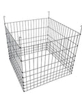 Outdoor Wire Compost Bin 36x36x30 Inches Black For Garden Beds And Soil Saver DIY System, metal cage structure visible