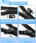 Universal Zipper Pull Replacement Kit 20 Pcs Black Zipper Pulls For Jackets Luggage Backpacks Purses Boots Pants Tents