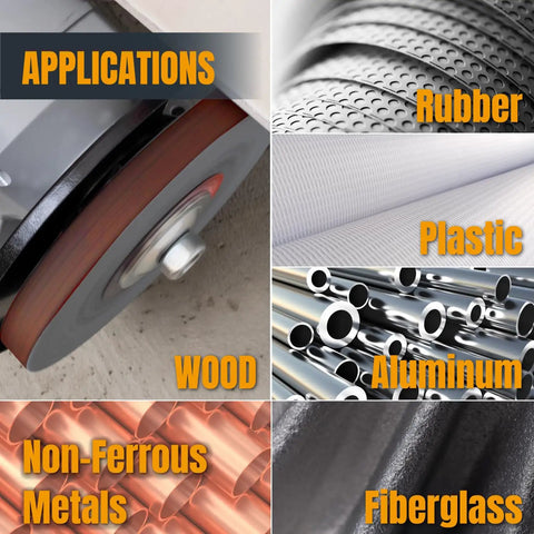 Applications of Three Eighths Inch By Thirteen Inch Sanding Belts Ten Pack 150 Grit Aluminum Oxide Belts for various materials