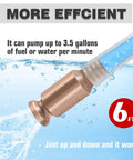 No Hassle Six Foot Fuel Siphon Hose With One Half Inch Brass Shaker Valve And Clear High Grade Pvc Tubing, 6 ft efficient pump.