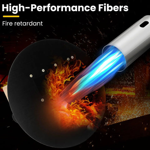 Flame test on Pancake Welding Hood Helmet With 2x4 Lens Compatibility, showing fire and heat resistance features
