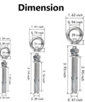 Heavy Duty Stainless Steel Eyebolts For Concrete And Masonry Mounting With Expansion Anchors And Nuts Screws dimensions guide