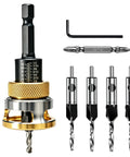 Built Like A Tank 4 Piece Countersink Drill Bit Set With Adjustable Depth Stop And Sturdy L Wrench made from premium M2 HSS steel.