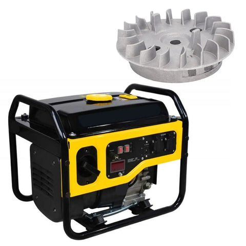Beefed Up Aluminum Alloy Generator Flywheel Replacement For ET950 ET650 Portable Generators shown with a generator