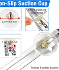 Heavy Duty 24V Telescopic Linear Actuator non-slip suction cup with T-slot slider and easy install, 2.17 inch diameter