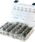451-Piece Stainless Steel Large Flange Pop Rivet Assortment Kit, 1/8 To 3/16 Inch Rivets, Size Four To Six, 304 Stainless, in organizer box