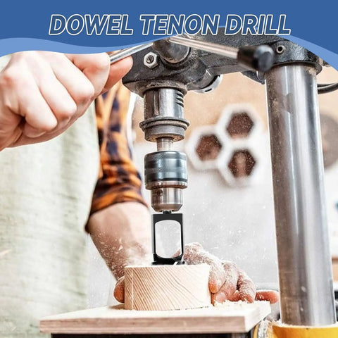 Top Tier Half Inch Shank Carbon Steel Wood Dowel Plug Cutter in use on wood for clean pocket hole plugs.