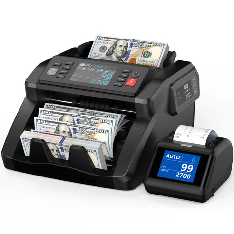 Thermal Receipt Printer For N70 Money Counter 58mm Paper RJ11 Connection External Display Fast Printing Setup