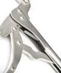 Close-up of 3 Pack 18 Inch Deep C Clamps With Swivel Pads, Heavy Duty Welding Clamps And Locking Pliers For Woodworking, Electrician Maintenance, And Welding Projects, Durable And Adjustable Grip For Tight, Secure Hold.