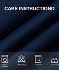 Care instructions for Grommet Blackout Curtains Set Of 2 Navy Blue 52 By 72 Inches Each Panel Thick Polyester Light Blocking Thermal Drapes For Bedroom Or Living Room Room Darkening With 8 Silver Grommets Per Panel