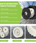48V 500W Ebike Conversion Kit With Front Or Rear Hub Motor showing helical gears and high-strength nylon material for low noise