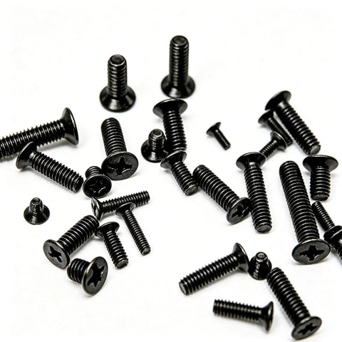 Top Shelf Carbon Steel 720 Piece Mini Screw Assortment Kit featuring Phillips cross drives and countersunk flat heads.