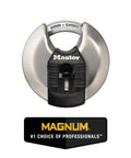 70mm Disc Padlock With Tough Cut Octagonal Boron Carbide Shackle For Indoor And Outdoor Security, front view