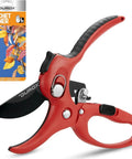 Ratchet Pruning Shears With 3X Cutting Power Heavy Duty Anvil Pruners Replaceable Blade Effort Saving Garden Shears Model DGR01