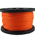 Neon Orange One Quarter Inch Polyester Rope, Solid Braid High Viz Utility Line, 500 Foot Spool, UV Resistant, Low Stretch, Fade Resistant