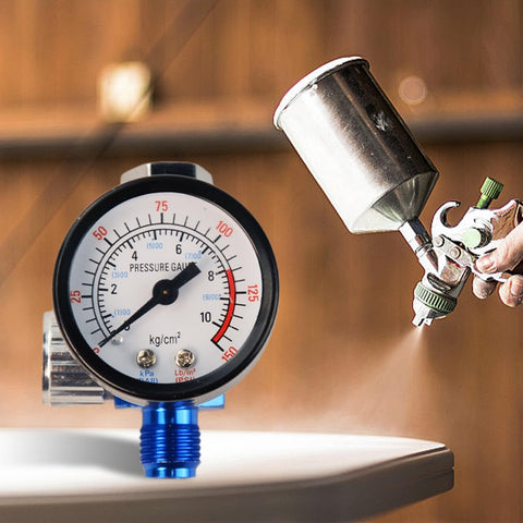 One Quarter Inch Spray Paint Gun Air Pressure Regulator With Pressure Gauge And Adjustable Regulating Valve For Precise Air Flow Control