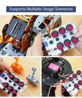 Six Channel Servo Tester And Motor Controller for RC cars and robots with centering tool in use, showing multiple angles.