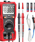 Digital Multimeter Tester Workhorse With TRMS 4000 Counts Auto Ranging Volt Meter with probes and batteries set