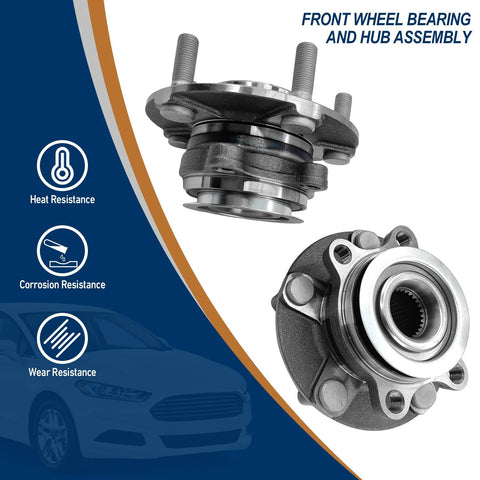 2 Pack Front Wheel Bearing And Hub Assembly Fits Nissan Rogue 2008 2013 Rogue Select 2014 2015 Sentra 2007 2012 Replaces OE 513298