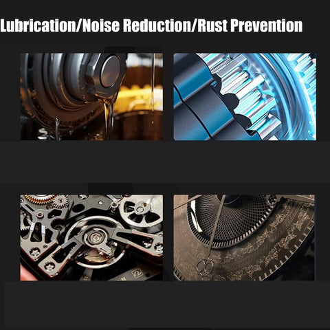 Pro Grade Clock Lubricant And Maintenance Grease For Grandfather Clocks And Watches, 50ml Bottle In Use On Gear Mechanisms