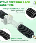 Club Car DS Steering Rack Dust Boot for 1997 and Up Golf Carts Fits Gas and Electric Easy Install With Stainless Steel Cable Ties