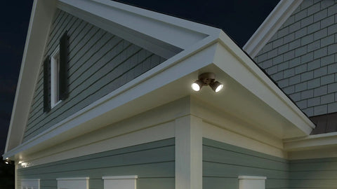 Dual Head Led Flood Lights For Outdoor Security And Driveway 4000K Neutral White Bronze Finish Heavy Duty Weatherproof House Yard Spotlights Built Like A Tank With Bright Even Coverage