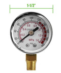 1.5 inch gauge from Air Tank Assembly Kit with 0-200 PSI and MPa readings for home garage workshop use up to 300 PSI
