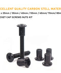 100 Piece Black M6 Hex Drive Socket Cap Bolts And Dowel Nuts Kit for DIY Furniture Builds Flat Head Allen Screws display