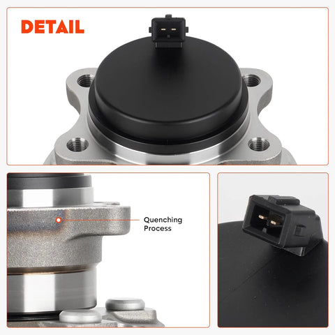 Detail view of Bolt-On Rear Wheel Hub Bearing Assembly For Hyundai Sonata 2015-2019 Tucson 2016-2019 Veloster N 2019 with ABS