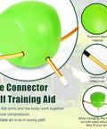 Connector Golf Swing Trainer Set Of 2 For Posture Correction And Consistency Improve Full Swing Power Mastery, green foam with poles.