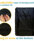 Outdoor Upright Freezer Cover Fits 22 W 23 D 34 H To Shield Your 3.0 Cu Ft Compact Mini Freezer, black with strap fastening