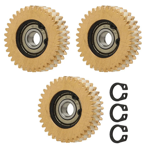 Electric Scooter Copper Motor Gear Set 38mm 3 Pack Lightweight Replacement Gears For Commuters And DIY Repair Projects