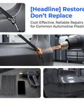 50 Pack Plastic Welding Rods 20cm Black PP Welding Sticks For Auto Body Bumper Scratch And Crack Repair Kit in use