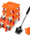 Heavy Duty Furniture Movers And Rolling Dolly Kit Built For Brutally Heavy Loads Smooth Sailing Moving Day Hustle Apartment Friendly Couch Sliders And Appliance Glide Tools, orange dollies set with wheels and a lever.