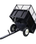 Heavy Duty Steel Dump Cart For Lawn And Garden Haul 750 Lb Capacity 22 Cubic Feet Tow Behind Utility Trailer With Removable Sides
