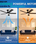 Comparison of 52 Inch Ceiling Fan With Light Remote Control Reversible DC Motor Noiseless 3 CCT Dimmable Timer in summer and winter modes in living room