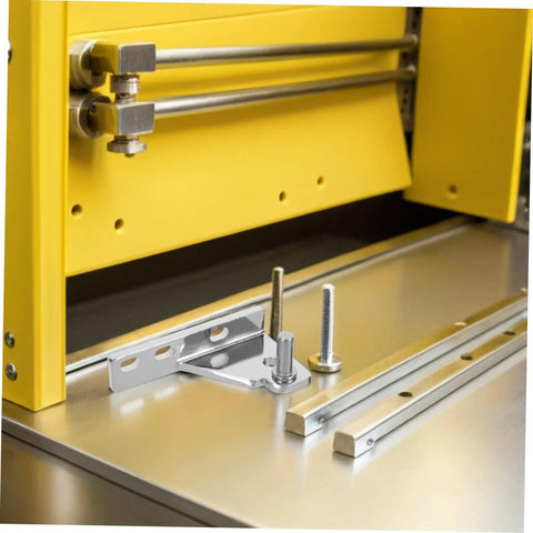 Heavy Duty Zinc Alloy Commercial Kitchen Freezer Door Hinge 4 Pack With Silent Operation And Easy Install For Pro Kitchens And Busy Foodservice Environments Durable Pivot Low Noise Smooth Open Close Simple Assembly, silver hinge parts on yellow freezer door
