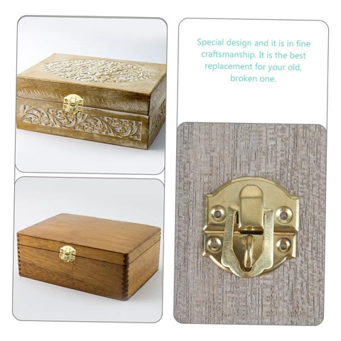 Dope Vintage Style Wooden Box Latches Set 30 Pack Iron Hasp Drawer Locks on ornate and plain wooden jewelry boxes