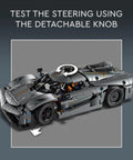 Koenigsegg Jesko Absolut Grey Hypercar Buildable Model Kit For Kids And Teens Realistic Sport Car 42173 with detachable knob