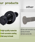 OEM Replacement Blade Bolt And Washer Kit Three Sets For Toro Exmark TimeMaster Recycler Mowers Beefed Up Black Oxide Steel Mower Hardware Fits 3290 465 26 0671 black bolt and washer set