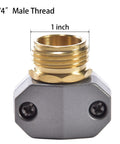 Brass Male Hose Coupling With Zinc Clamp And Stainless Screws For Three Quarter Inch Or Five Eighth Inch Garden Hose Repair