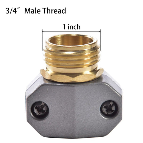Brass Male Hose Coupling With Zinc Clamp And Stainless Screws For Three Quarter Inch Or Five Eighth Inch Garden Hose Repair