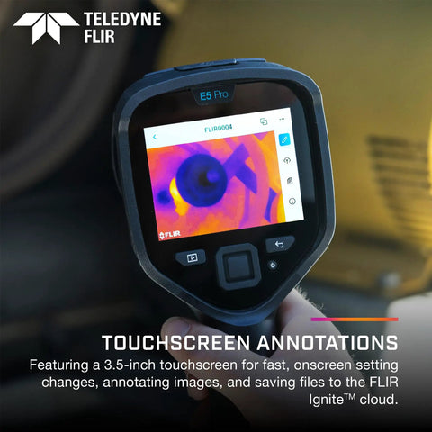 E5 Pro Thermal Imaging Camera With WiFi And Ignite Cloud For Handheld Infrared Inspections displaying thermal image