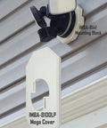 Mega Siding Plate Cover White PVC 13.5 By 7.12 Inches For Octagonal Vinyl Siding Block With Built In Electrical Box Two Pack Easy Mount Exterior Upgrade For Coach Light Or Entryway, white PVC cover on siding
