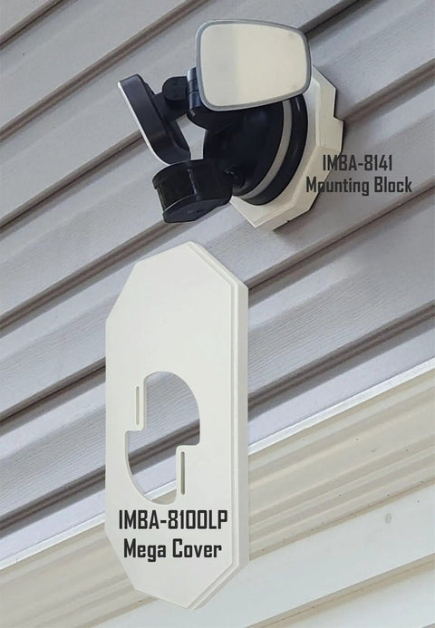 Mega Siding Plate Cover White PVC 13.5 By 7.12 Inches For Octagonal Vinyl Siding Block With Built In Electrical Box Two Pack Easy Mount Exterior Upgrade For Coach Light Or Entryway, white PVC cover on siding
