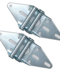 2 Pack Garage Door Hinges With Galvanized Finish Heavy Duty 14 Gauge Steel For Residential And Light Commercial Replacement Accepts Seven Sixteenth Inch Diameter Roller Shafts Bolts And Nuts Not Included Durable And Tested