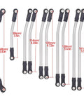 313mm Wheelbase Stainless Steel Link Rod Set For 1/10 RC Crawler Axial SCX10 II 90046 Upgrade Parts layout